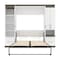 Bestar Orion 98W Full Murphy Bed and Narrow Storage Solutions with Drawers (99W), White & Walnut Grey 116862-000017 - alternate 2